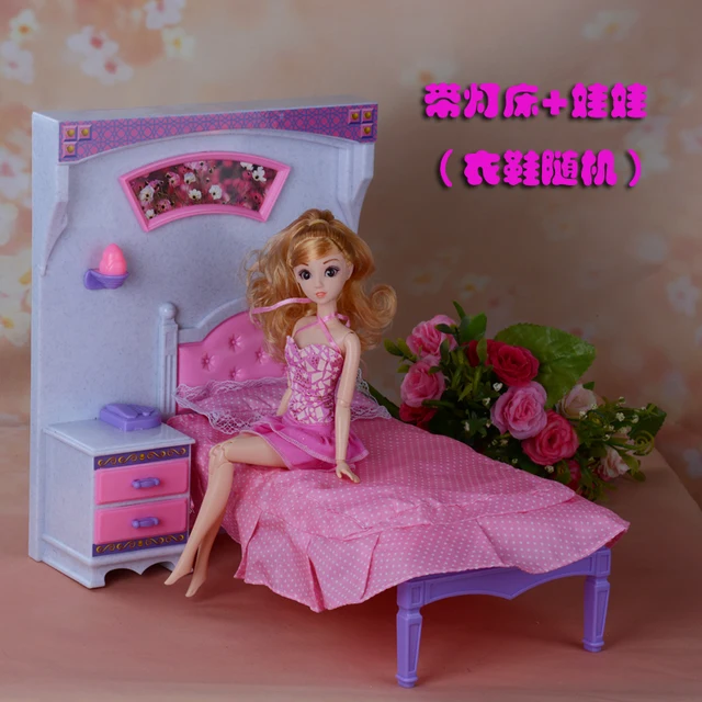 Prinses bed dressoir set pop slaapkamer voor barbie pop, pop meubels ... Prinses bed dressoir set pop slaapkamer voor barbie pop, pop meubels ...