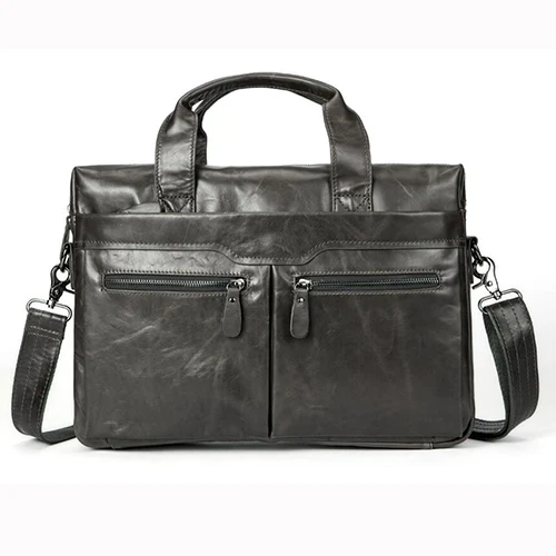

Leather Briefcase men laptop male messenger bag Men's Genuine leather shoulder bags briefcases for documents bag