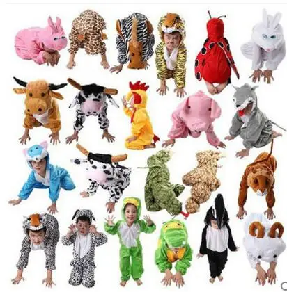 

Free Shipping 24 Styles Cheap Animals Children Cosplay Pajamas Halloween Costume For Fantasia Kids Fantasia Infantil