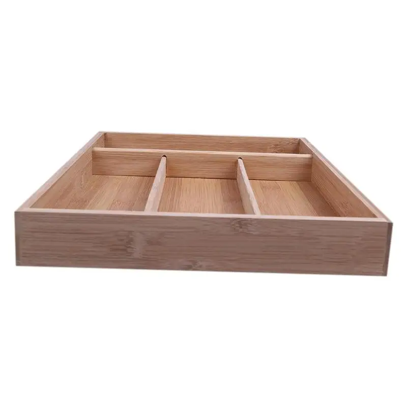 Ручка ящика бамбук органайзер для столовых приборов коробка для хранения кухонных принадлежностей разделитель ящика посуда Holer бамбуковые изделия поднос для столовых приборов