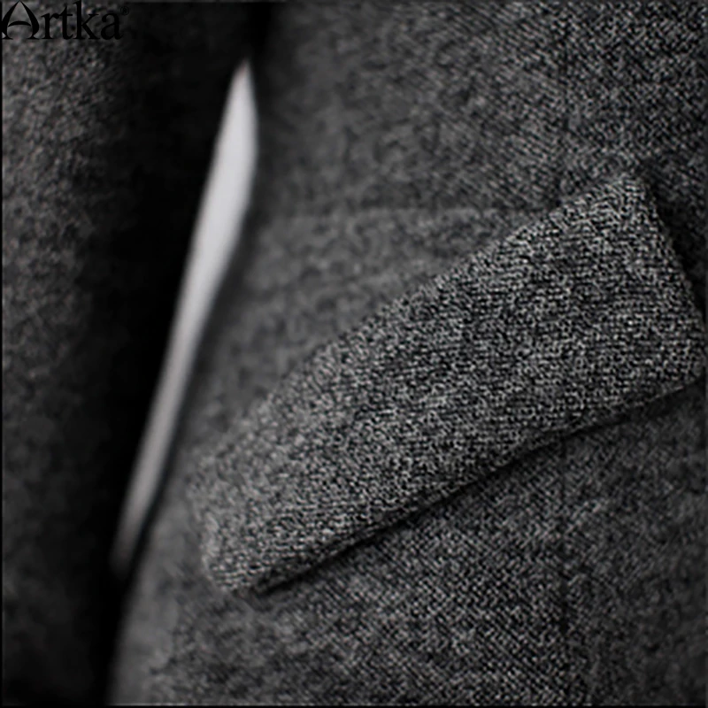 ARTKA Women's Winter Jackets Autumn Wool Coat Female Double Breasted Women's Short Jacket 2018 Plus Size Ladies Overcoat A09792 ARTKA Women's Winter Jackets Autumn Wool Coat Female Double Breasted Women's Short Jacket 2018 Plus Size Ladies Overcoat A09792