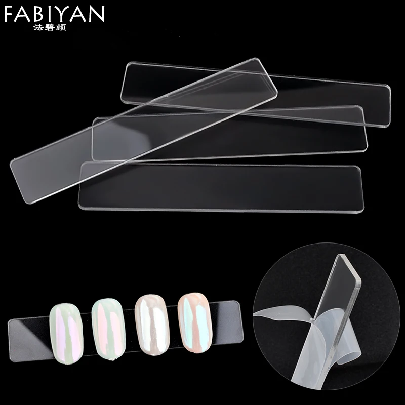 

10Pcs/Lot Nail Art Tips Display Holder Board Clear Bar Acrylic Chart False Stick Practice UV Gel Polish DIY Salon Manicure Tools