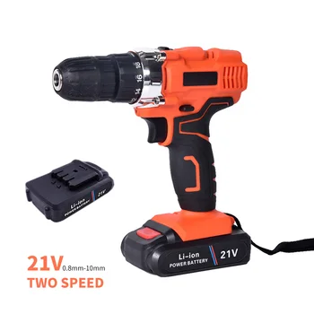 

21V Rechargeable Electric Screwdriver Lithium Battery With LED Lighting Household Cordless Drill Mini Wireless Power Driver
