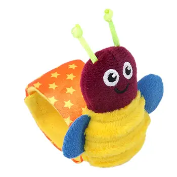 

Baby Wristband Infant Baby Hand Wrist Bells Rattles Soft Stuffed Toys Cute Animal Beetle Bee Toys