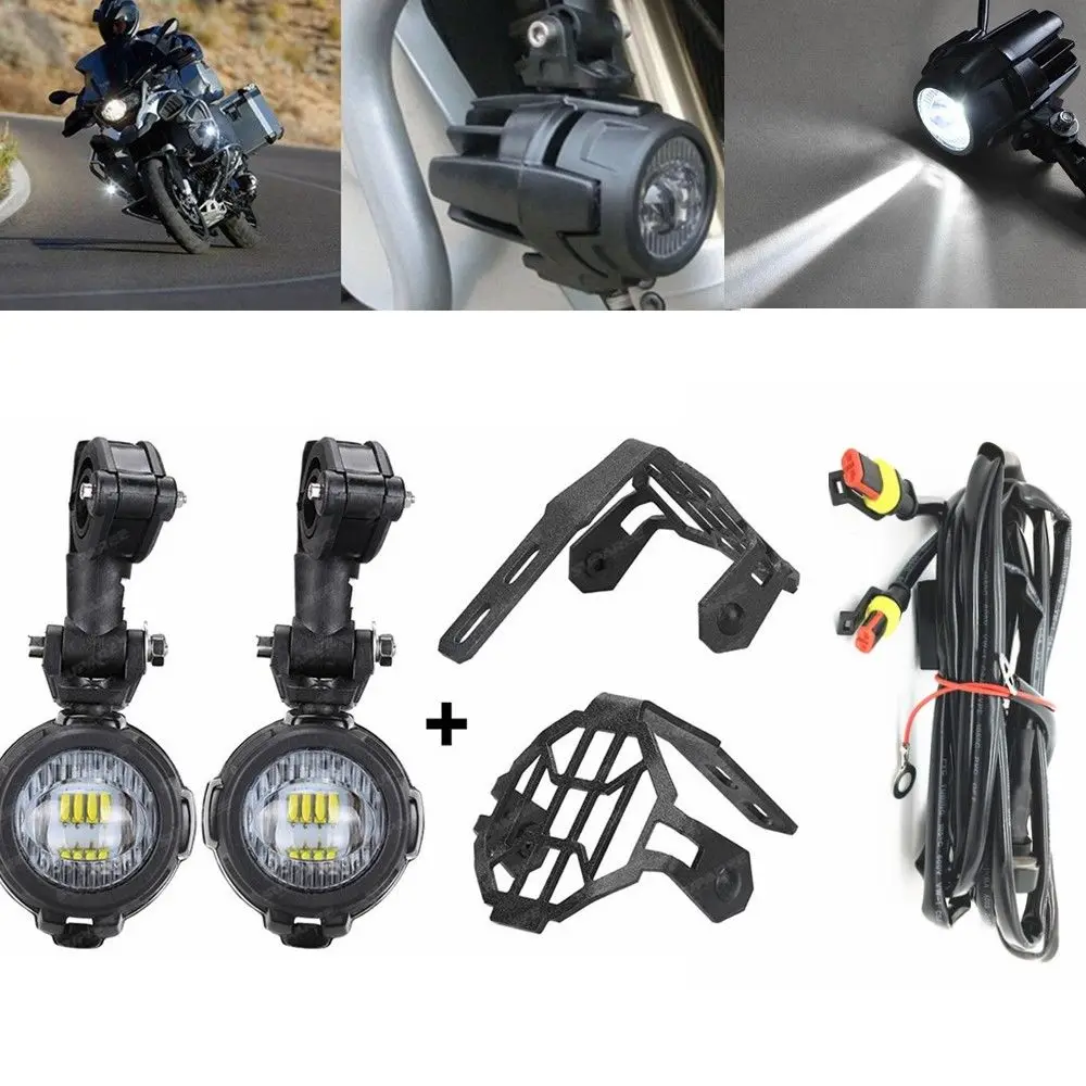 AAIWA Flash Strobe Driving Fog Light for BMW R1200GS F800GS K1600 KTM Honda 2pcs Motorcycle Running Lights with Amber Turn Signal DRL Light Motorcycle LED Auxiliary Lights AAIWA Flash Strobe Driving Fog Light for BMW R1200GS F800GS K1600 KTM Honda 2pcs Motorcycle Running Lights with Amber Turn Signal DRL Light Motorcycle LED Auxiliary Lights