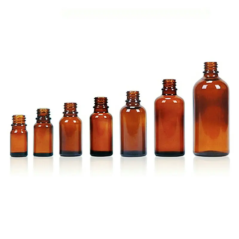 5 шт. 20 мл янтарные капельницы бутылки с дозатором DIN 18 мм коричневая бутылка эфирного масла Косметический Стеклянный Флакон