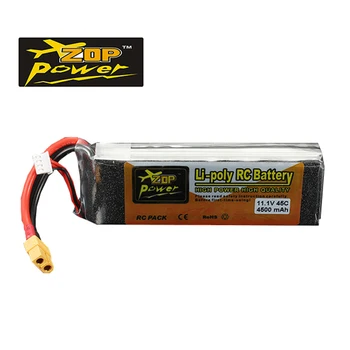 

High Power High Quality Rechargeable ZOP Power 11.1V 4500mAh 3S 45C Lipo Battery XT60 Plug