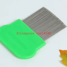 200 шт./партия, Терминатор, гребень для вшей, без примесей, для детей, для волос, для головы, из нержавеющей стали, металлические зубы-гребень с желобом