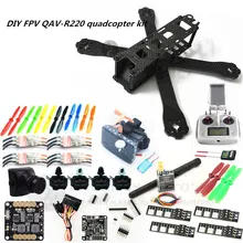 DIY FPV mini drone QAV-R220 220mm quadcopter kit D2204+Red Hawk BL12A ESC+ NAZE32 10DOF + 700TVL camera + Video goggles + FS-I6S