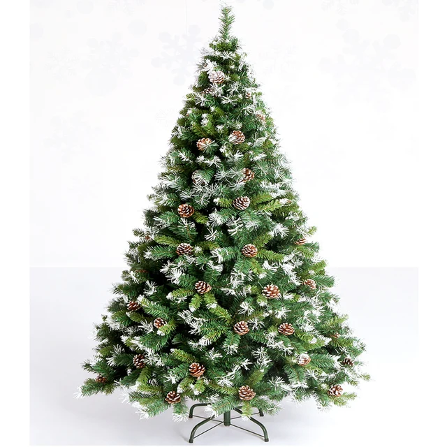1.2 m 1.5 m 1.8 m 2.1 m ochrona środowiska pcv liście boże narodzenie drzewo z płatek śniegu i Pinecone -