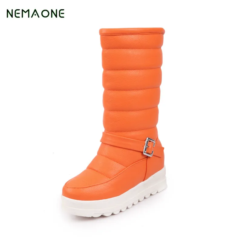 NEMAONE 2017 New Winter Warm Hot Sale Boots Womens Flat Lace Up Fur Lined Knee High Snow Boots Ladies Shoes Plus Size цена NEMAONE 2017 New Winter Warm Hot Sale Boots Womens Flat Lace Up Fur Lined Knee High Snow Boots Ladies Shoes Plus Size цены онлайн