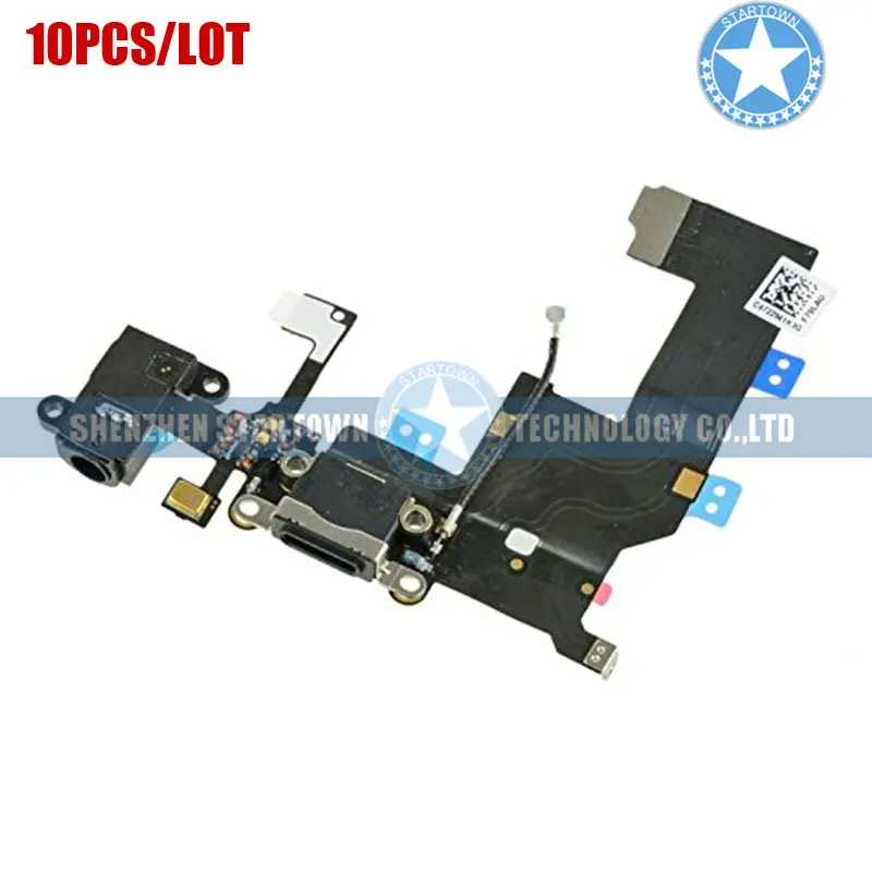 10 шт./лот для iPhone 5 5G док станция usb порт зарядки ремонт разъем наушников шлейф