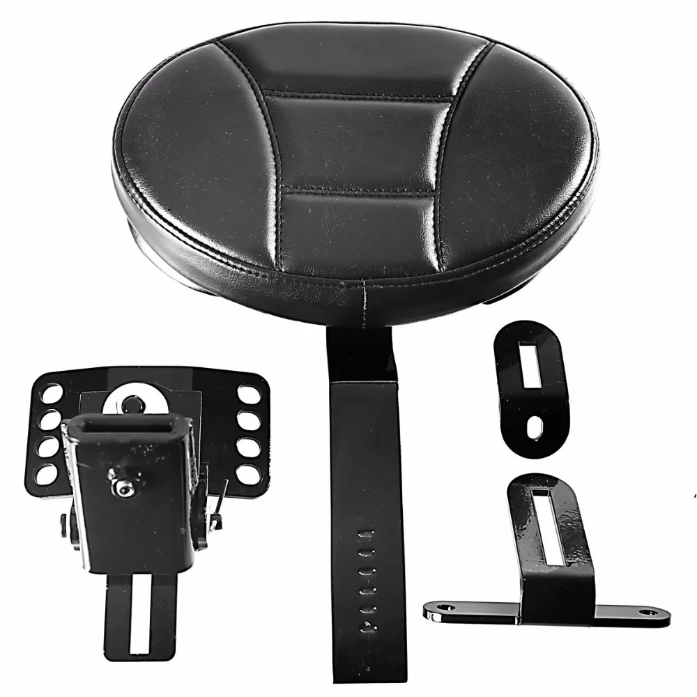 All Black Plugin Driver Grid Backrest&back Pocket For Harley Electra