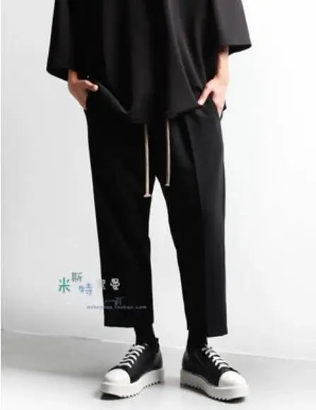 

27-44 HOT 2019 New Men's spring summer clothing RO style loose low crotch straight casual pants harem pants overalls trousers