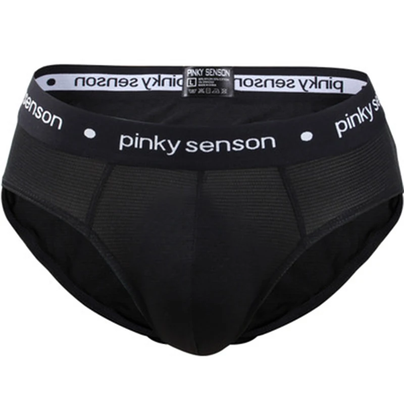 

DEWVKV U Pouch Men's Briefs Underwear Soft Solid Black Gray Pink Red Breathable Low-Rise Comfortable Male Panties New Arrival ZC