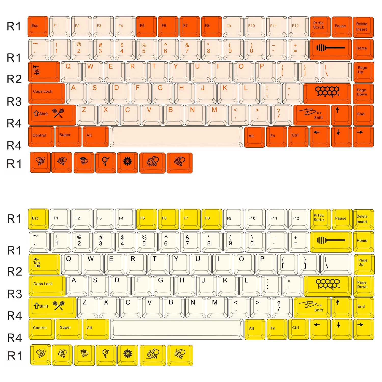 84 клавиши Bee/Carbon PBT dye сублимационные Чехлы для клавиш Вишневый профиль keycap для keycool 84 механическая клавиатура с дополнительными клавишами