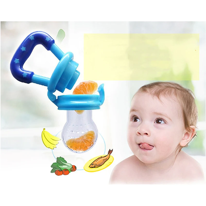 8PCSBabyPacifierFeedingFreshFoodMilkNibbleSoftFeedingSafe