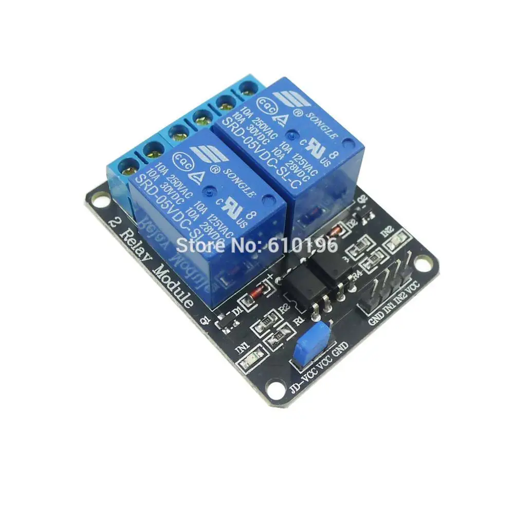 1x Electronic 5V 2-Channel Relay Module Shield for Arduino ARM PIC AVR DSP 