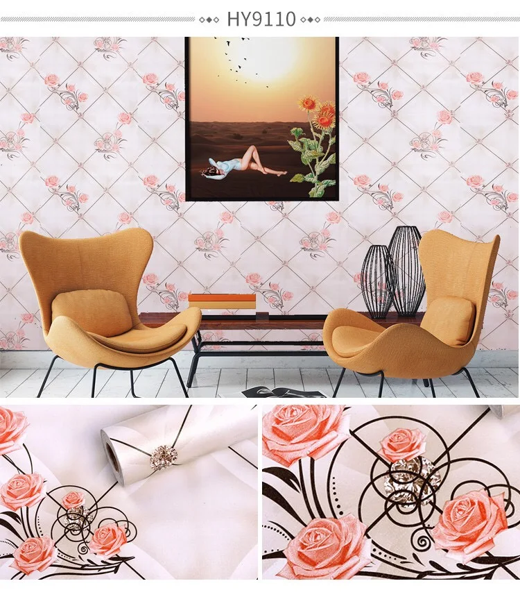 Водостойкие самоклеящиеся обои размером 45 см * 10 м 3D для гостиной и декорирования