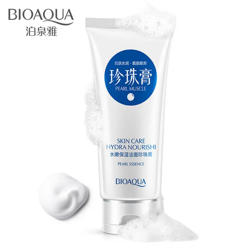 

BIOAQUA Skin Care Pure Pearl Facial Pore Cleanser Extract Face Cleansing Rich Foaming Whitening Moisturizing Oil-control 1 Pcs