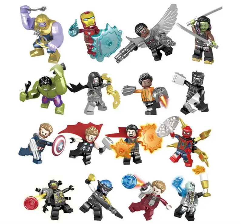Legoings 16pcs/set Marvel The Avengers Thanos Guardians of the Galaxy Model Building Blocks Toys for Children Legoings 16pcs/set Marvel The Avengers Thanos Guardians of the Galaxy Model Building Blocks Toys for Children