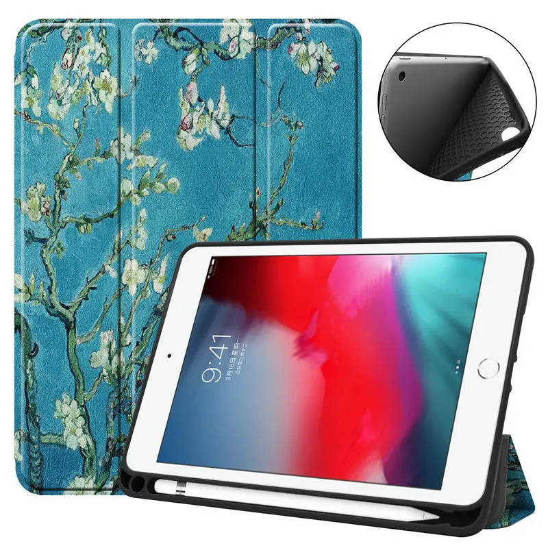 

Pen Holder Tablet Case for Apple iPad Mini 5 2019 Case Mini5 5th gen e-reader Tablet Cover for iPad Mini 4 PU Leather ebook case