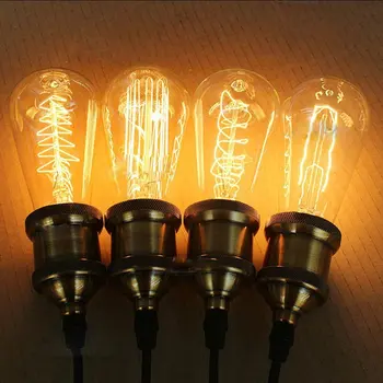 

ST64 Retro Edison Bulb E27 220V 40W Incandescent Light Bulb filament bulb lighting Edison Lamp