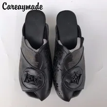 Hot selling,New Spring/Summer,Women ethnic style genuine leather Medium heel slippers,Flower beauty leg casual slippers,2 colors Hot selling,New Spring/Summer,Women ethnic style genuine leather Medium heel slippers,Flower beauty leg casual slippers,2 colors