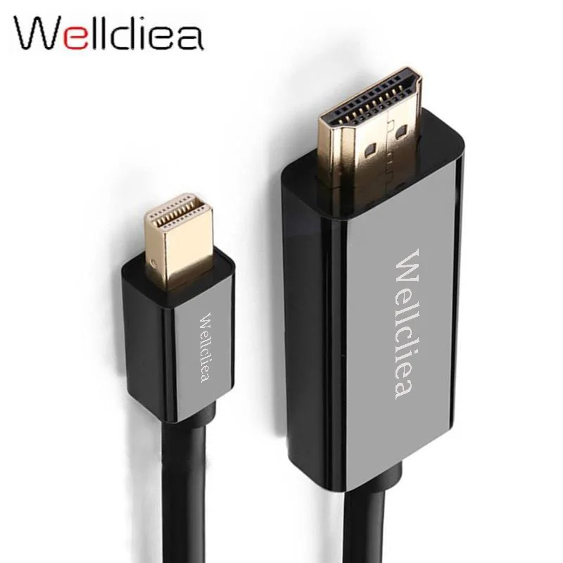 

WelldieaThunderbolt 1/2 Mini Displayport to HDMI Cable Adapter Mini DP to HDMI Converter Cable to HDMI Cable Adapter 4K*2K 3D