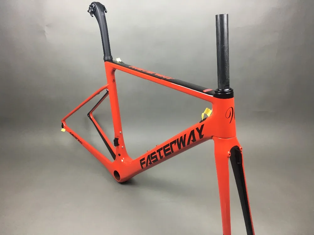 Clearance light blue 2018 TAIWAN FASTERWAY classic carbon road frameset UD weaves carbon bike frame:Frameset+Seatpost+Fork+Clamp+Headset 139