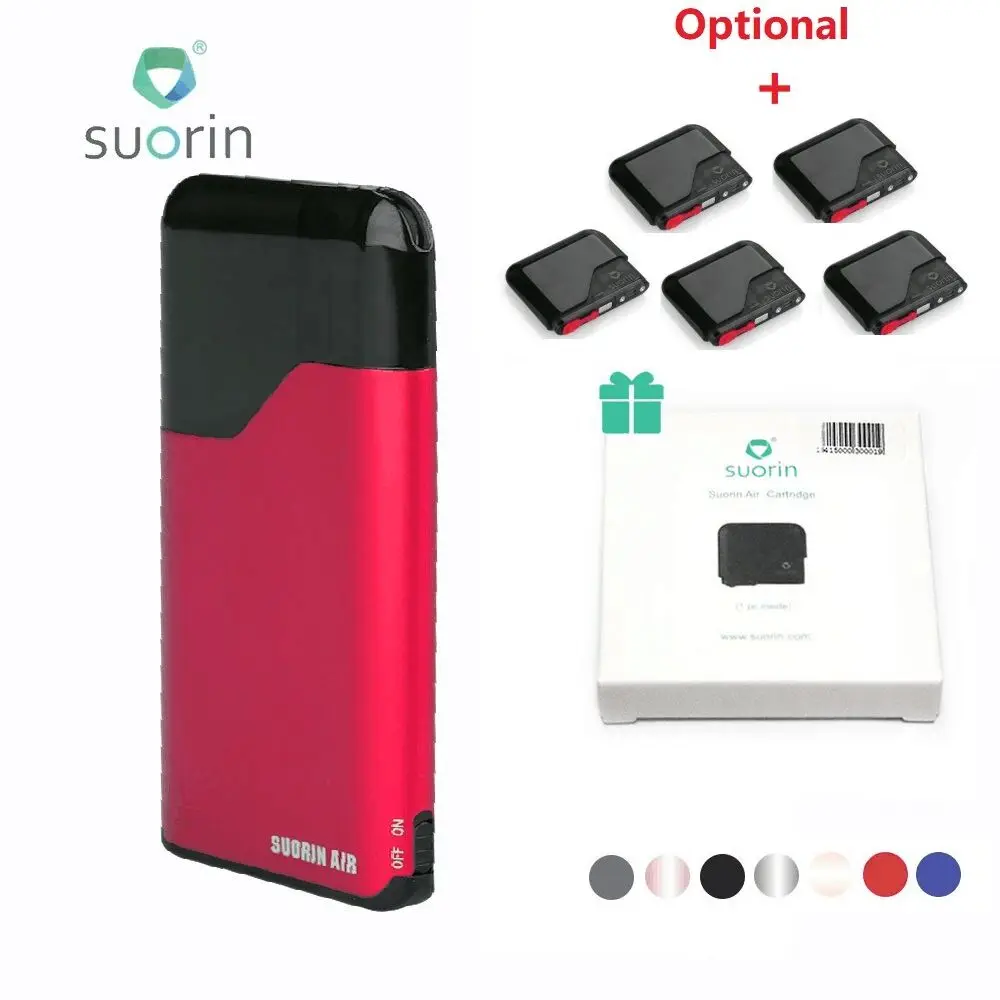 Пусковой комплект Suorin Air 400mAh встроенный аккумулятор с картриджем 2 мл портативный размер и индикатор питания Светильник электронная сигарета паровой комплект