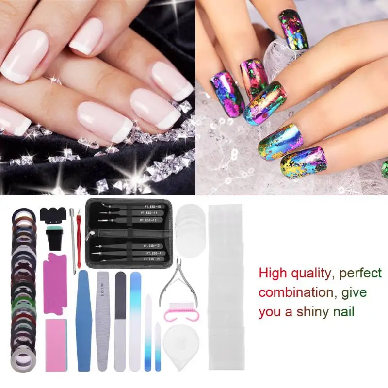 Aliexpress.com : Buy 17pcs DIY Portable Manicure Nail Art Set Beauty 17pcs DIY Portable Manicure Nail Art Set Beauty Nail Design Roll Stickers Design Carbon Glass Files Salon Nail Art Design Kits - Aliexpress.com : Buy 17pcs DIY Portable Manicure Nail Art Set Beauty