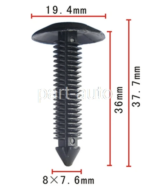 100x OEM Rear Hood Seal Retainer Christmas Tree Clip For Auveco 14036