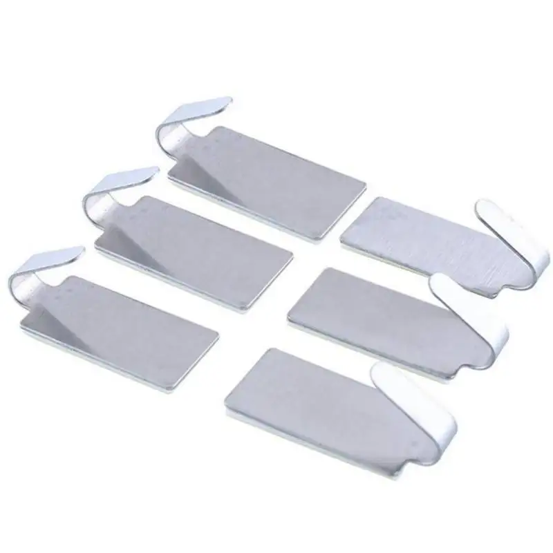 

6Pcs Self Adhesive Rustproof Multi-function Hanger Towel Hooks for Bathroom Kitchen Stainless Steel