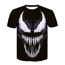 Новинка лета, Мужская футболка с 3D принтом Venom на заказ, Повседневная футболка с коротким рукавом marvel, Мужская футболка, топы для тяжелой атлетики, базовый слой