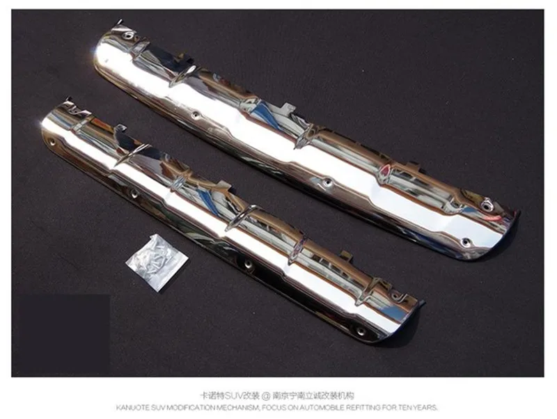

304 stainless steel car Protector Guard Skid Plate cover trim Front+Rear bumper cover trim fit for 2014 -2016 Peugeot 2008