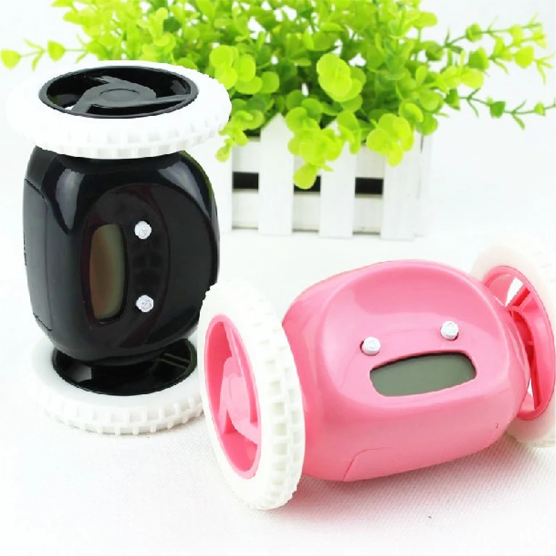 LCD Display Running Alarm Clock Electronic Runaway Digital Alarm Clock Desk Clocky Moving Clocks Bedroom Decorations