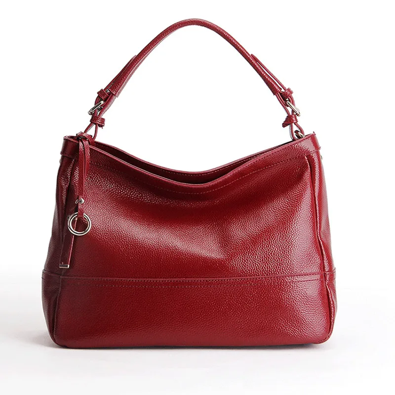 

100% Genuine leather women handbag casual totes ladies shoulder bag design zipper hobos women bag messenger bags bolsa feminina