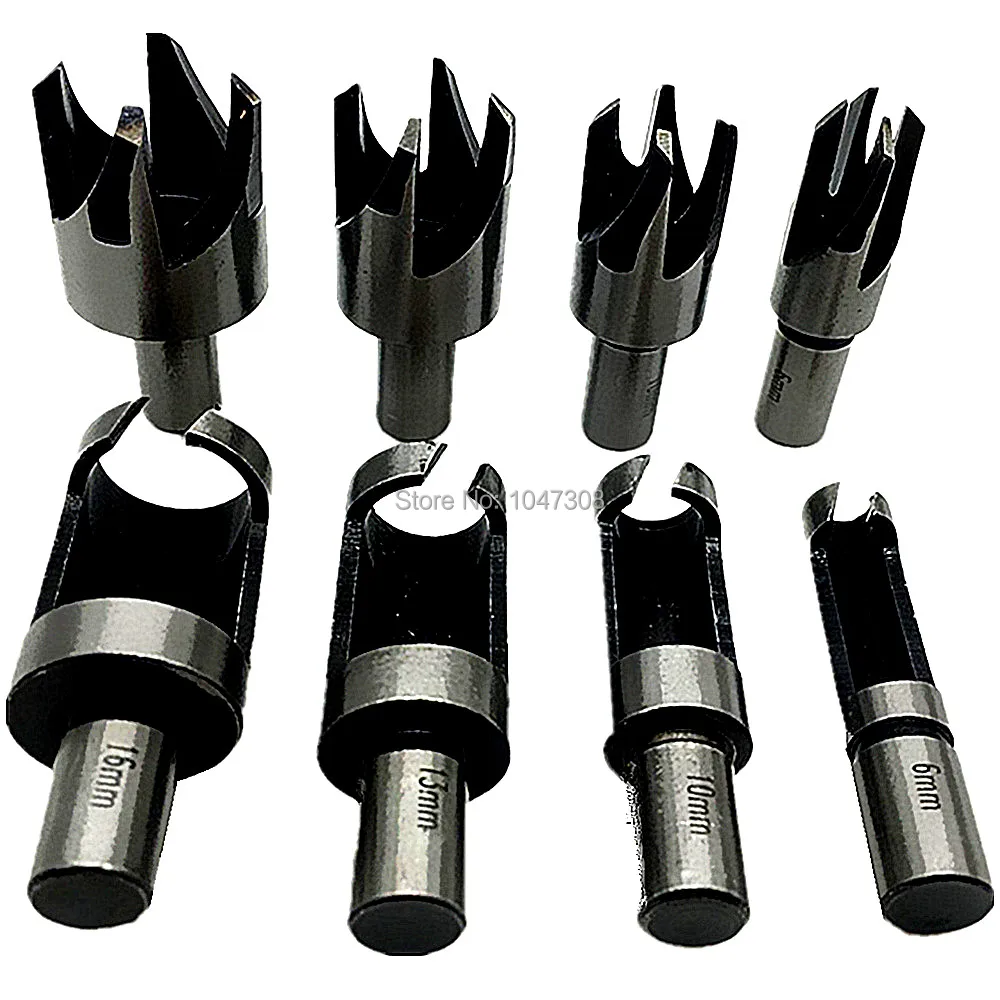 8 Pc Wood Plug Cutter Cutting Set Dowel Maker Cutting Tools 10mm Shank