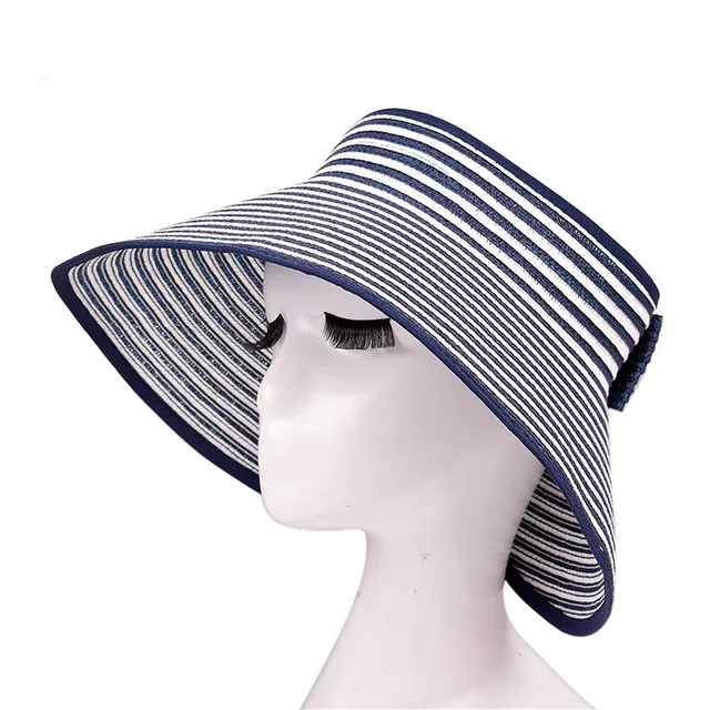 Sun Visor For Woman Travel And Water Aerobics Hat Crushable Roll Up Sun Visor For Woman Travel And Water Aerobics Hat Crushable Roll Up Wide Brim Beach Straw