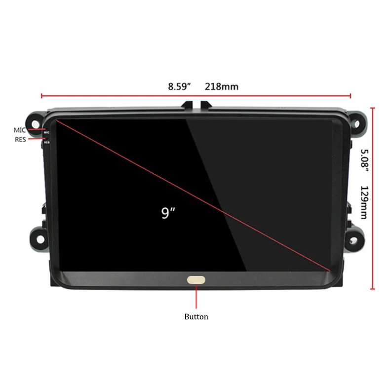 Perfect 9" 2.5D IPS Android 8.1 Car DVD GPS Player For Volkswagen VW Golf 6 Passat B6 B7 Touran Polo Tiguan Seat leon Skoda Octavia 4