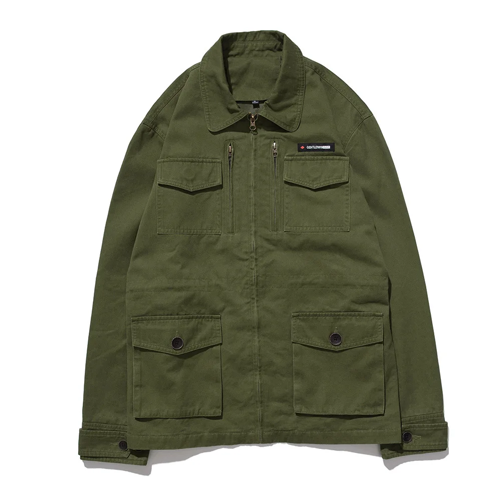 Jaqueta Masculina 2019 Men's Casual Jacket Male Turn-down Collar Coat Mens tactical jacket streetwear bomber jacket men M-XXL