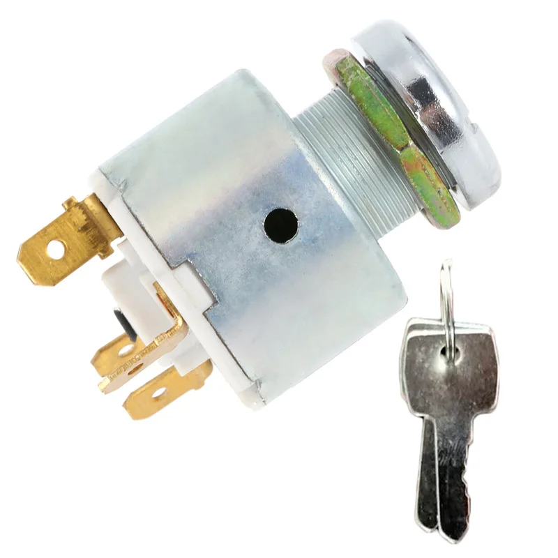 1PC Universal 12V Motorcycle Ignition Switch Kit With 2 Keys 4 Position Switch For 19mm Diameter