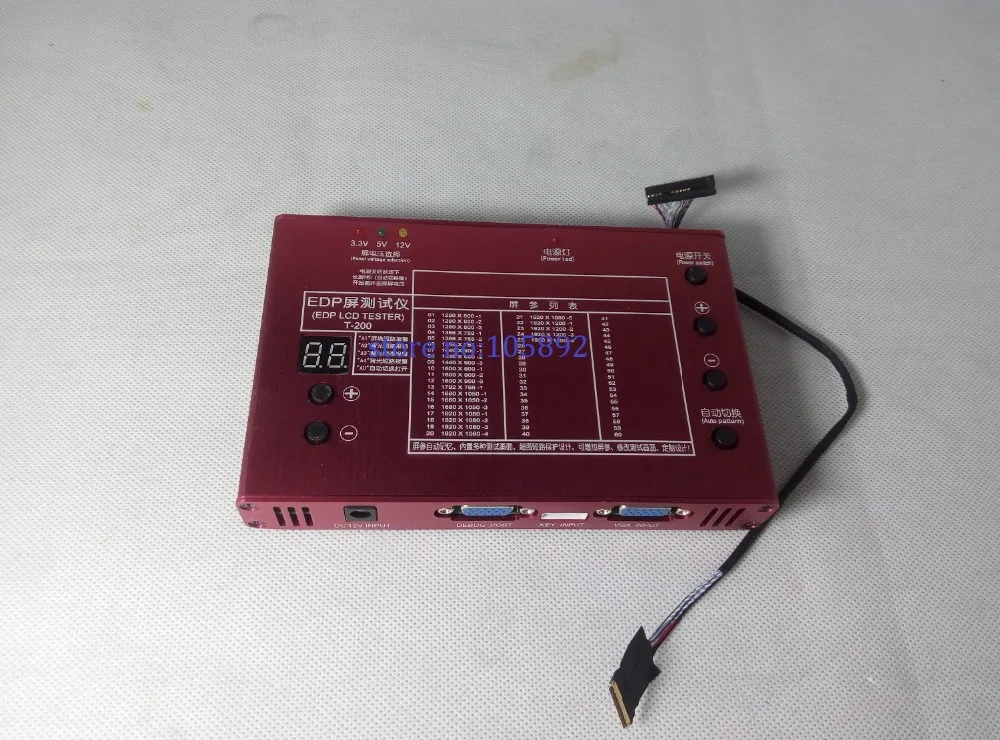 EDP LCD TEST TOOL EDP LCD TESTER LCD panel tester kit tools 10 27 Inch + 30 PIN EDP Screen test