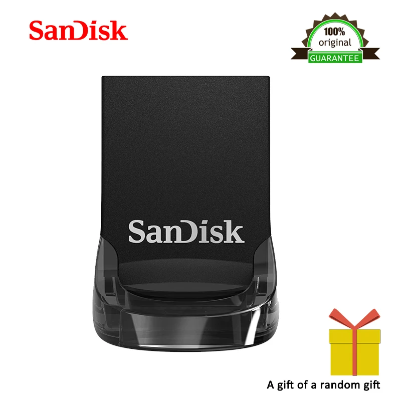 100% Оригинальный sandisk CZ430 флеш накопитель 32 Гб 64 до 130 МБ/с. 128 ГБ Glide мини USB Поддержка