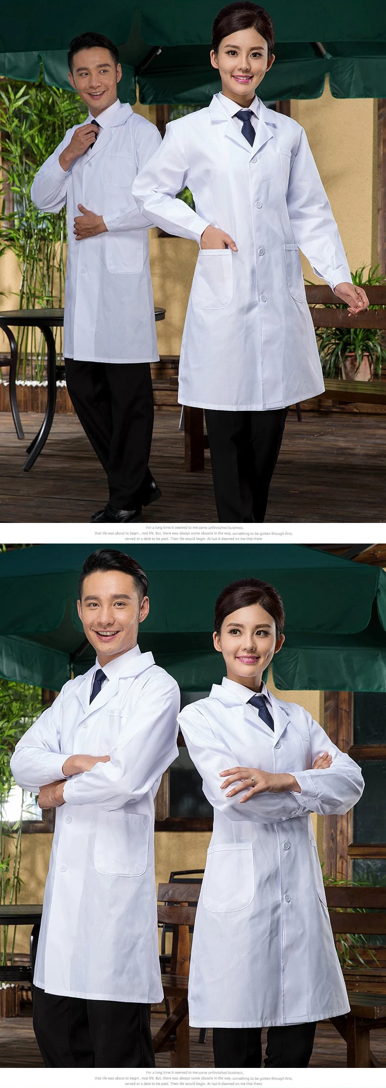 Для мужчин белый/с длинными рукавами леди медицинская куртка медсестра сервис униформы медицинский Прачечная белом халате больница доктора одежда