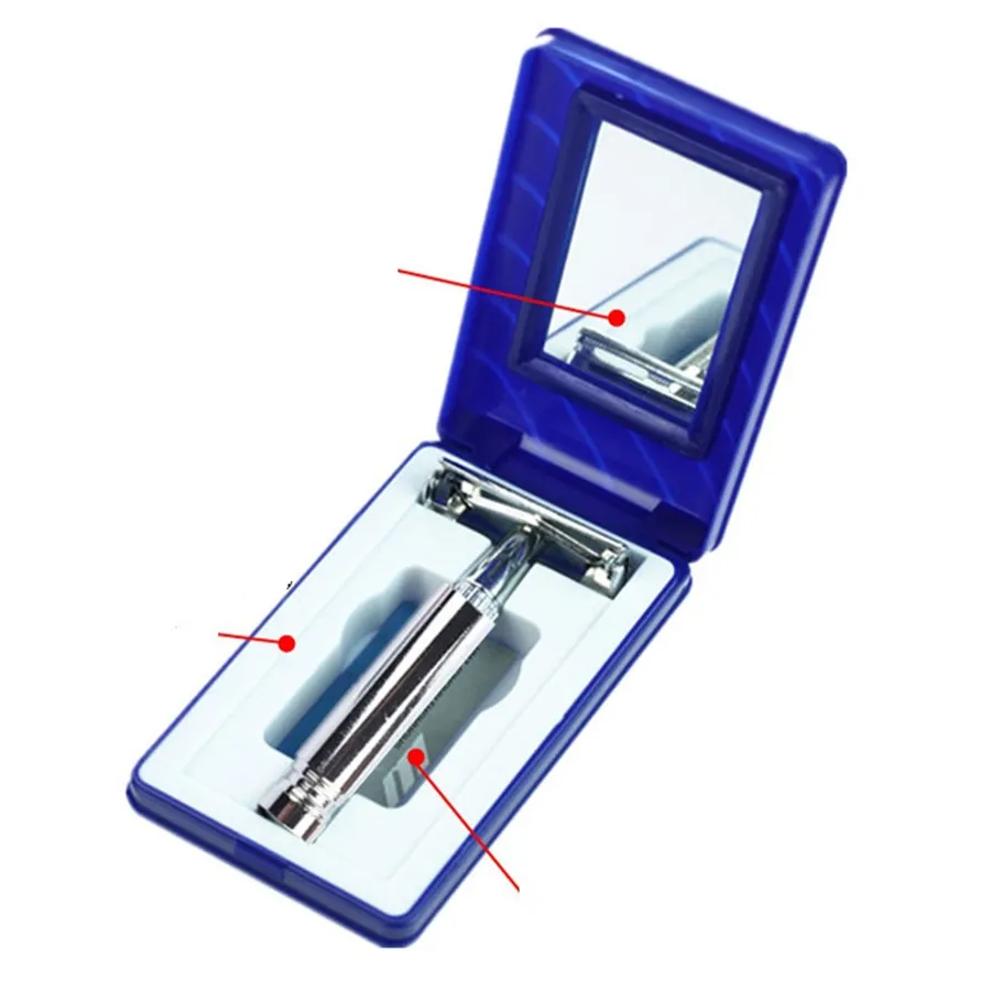 Limited Chance of  Upgrade Wet Shaving Safety Blade Razor Shaver Handle Barber Men's Manual Beard Hair Care +6 Blades 