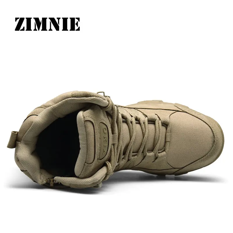 ZIMNIE في الهواء الطلق حذاء للسير مسافات طويلة رجل المهنية تسلق الإرتحال التخييم الصيد حذاء رجل للماء العسكرية التكتيكية أحذية الرجال