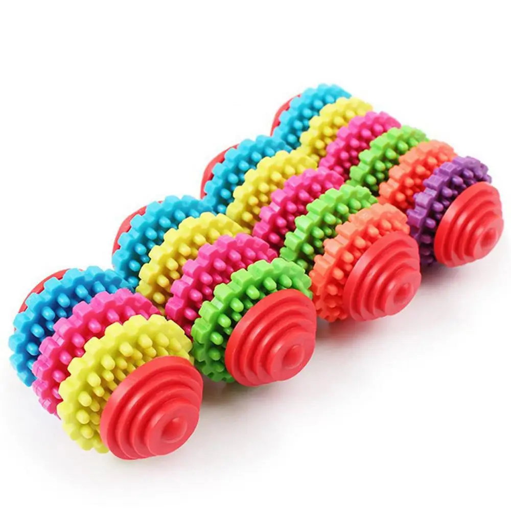 Разноцветные резиновые Pet щенок Стоматологическая прорезывания зубов здоровых и