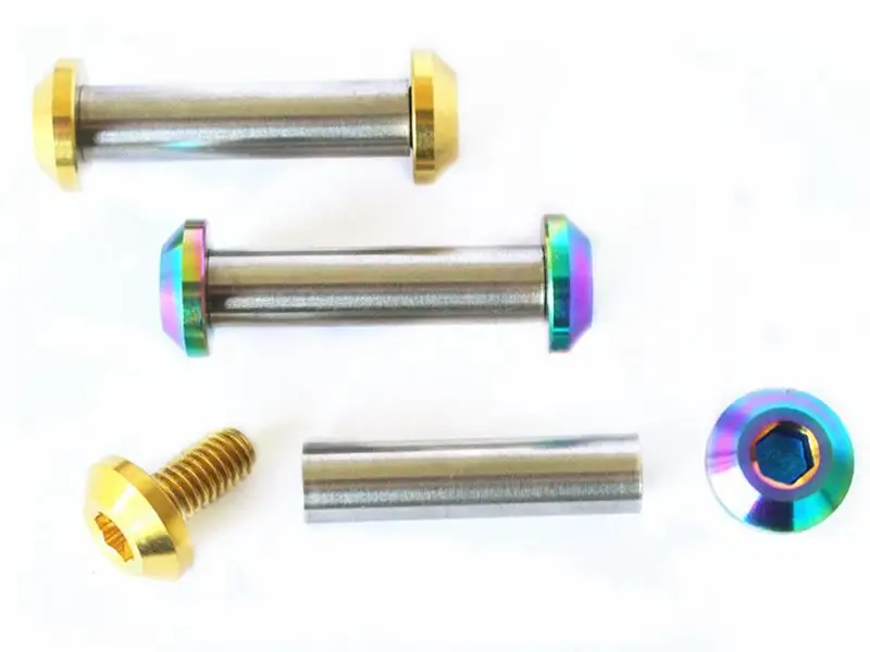 Титановые болты и гайки для задней подвески велосипеда m6x33 мм Ti/Golden/Rainbow GR5|Винты| |